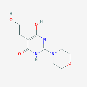 molecular formula C10H15N3O4 B1397767 5-(2-Hydroxyethyl)-2-morpholinopyrimidine-4,6-diol CAS No. 1178564-17-4