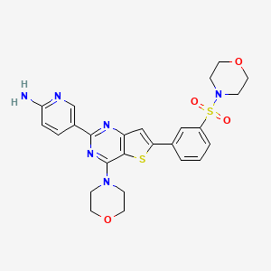 5-[4-Morpholin-4-yl-6-(3-morpholin-4-ylsulfonylphenyl)thieno[3,2-d]pyrimidin-2-yl]pyridin-2-amine