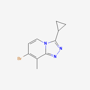 7-Bromo-3-cyclopropyl-8-methyl-1,2,4-triazolo[4,3-a]pyridine