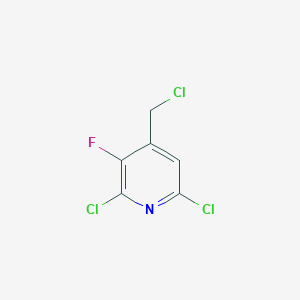 molecular formula C6H3Cl3FN B13977787 2,6-Dichloro-4-(chloromethyl)-3-fluoropyridine 