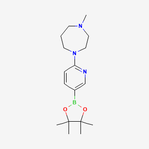 molecular formula C17H28BN3O2 B1397783 1-Methyl-4-(5-(4,4,5,5-tetramethyl-1,3,2-dioxaborolan-2-yl)pyridin-2-yl)-1,4-diazepane CAS No. 1015242-02-0