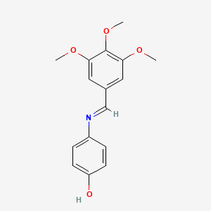 4-Hydroxy-N-(3,4,5-trimethoxybenzylidene)aniline