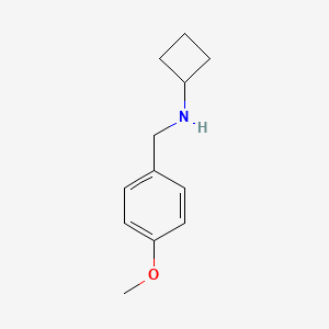 molecular formula C12H17NO B1397788 N-[(4-甲氧基苯基)甲基]环丁胺 CAS No. 1181382-84-2