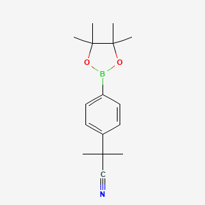 molecular formula C16H22BNO2 B1397790 2-Methyl-2-(4-(4,4,5,5-tetramethyl-1,3,2-dioxaborolan-2-yl)phenyl)propanenitrile CAS No. 1082066-30-5