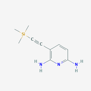 molecular formula C10H15N3Si B1397792 2,6-Pyridinediamine, 3-[2-(trimethylsilyl)ethynyl]- CAS No. 936342-41-5