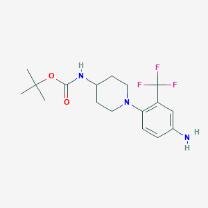 Tert-butyl 1-(4-amino-2-(trifluoromethyl)phenyl)piperidin-4-ylcarbamate