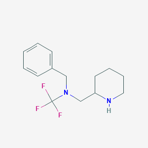 molecular formula C14H19F3N2 B13978021 N-benzyl-1,1,1-trifluoro-N-(piperidin-2-ylmethyl)methanamine 