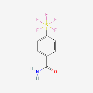molecular formula C7H6F5NOS B1397805 4-(Pentafluorosulfur)benzamide CAS No. 1020113-65-8