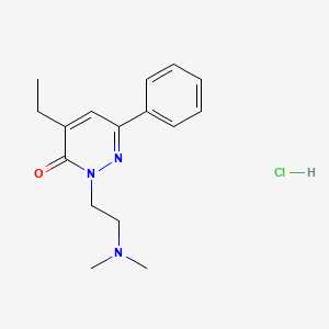 3(2H)-Pyridazinone, 2-(2-dimethylaminoethyl)-4-ethyl-6-phenyl-, hydrochloride