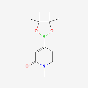molecular formula C12H20BNO3 B1397810 1-methyl-4-(4,4,5,5-tetramethyl-1,3,2-dioxaborolan-2-yl)-5,6-dihydropyridin-2(1H)-one CAS No. 1227068-65-6