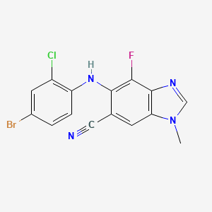 5-(4-bromo-2-chlorophenylamino)-4-fluoro-1-methyl-1H-benzo[d]imidazole-6-carbonitrile