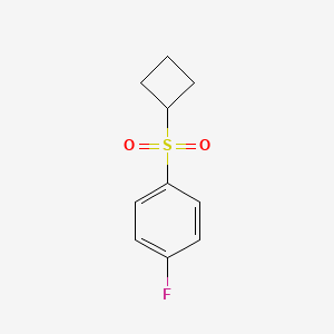 molecular formula C10H11FO2S B1397816 Benzene, 1-(cyclobutylsulfonyl)-4-fluoro- CAS No. 871657-74-8