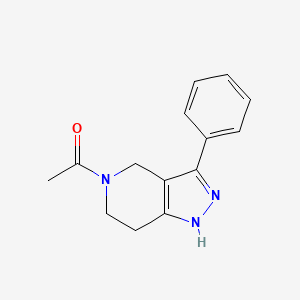 1-(3-Phenyl-1,4,6,7-tetrahydro-5H-pyrazolo[4,3-c]pyridin-5-yl)ethan-1-one