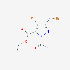 Ethyl 1-acetyl-4-bromo-3-(bromomethyl)-1h-pyrazole-5-carboxylate