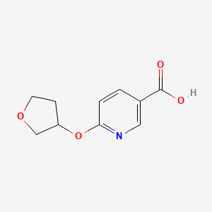 molecular formula C10H11NO4 B1397817 6-((四氢呋喃-3-基)氧基)烟酸 CAS No. 1072855-68-5