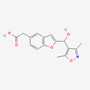 2-(2-((3,5-Dimethylisoxazol-4-yl)(hydroxy)methyl)benzofuran-5-yl)acetic acid