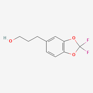 molecular formula C10H10F2O3 B1397819 2,2-Difluoro-5-(3-hydroxypropyl)-1,3-benzodioxole CAS No. 1000543-47-4