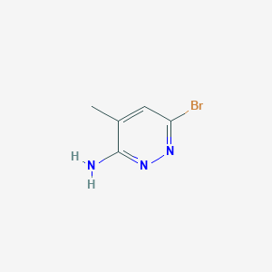 molecular formula C5H6BrN3 B13978193 6-Bromo-4-methyl-3-pyridazinamine 