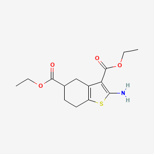 molecular formula C14H19NO4S B1397820 Diethyl 2-amino-4,5,6,7-tetrahydrobenzo-[b]thiophene-3,5-dicarboxylate CAS No. 1029689-49-3