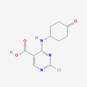 molecular formula C11H12ClN3O3 B13978205 2-Chloro-4-((4-oxocyclohexyl)amino)pyrimidine-5-carboxylic acid 