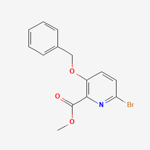 molecular formula C14H12BrNO3 B1397822 Methyl 3-(benzyloxy)-6-bromopicolinate CAS No. 1235142-25-2