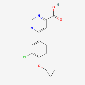 6-(3-Chloro-4-cyclopropoxyphenyl)pyrimidine-4-carboxylic acid