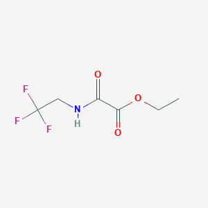molecular formula C6H8F3NO3 B1397823 Acetic acid, 2-oxo-2-[(2,2,2-trifluoroethyl)amino]-, ethyl ester CAS No. 865814-65-9
