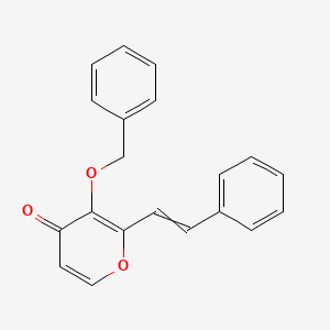 3-Benzyloxy-2-(2-phenylethenyl)-4H-pyran-4-one