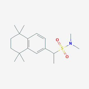 molecular formula C18H29NO2S B13978284 N,N-dimethyl-1-(5,5,8,8-tetramethyl-5,6,7,8-tetrahydronaphthalen-2-yl)ethanesulfonamide 