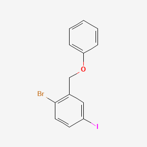 molecular formula C13H10BrIO B1397829 1-Bromo-4-iodo-2-(phenoxymethyl)benzene CAS No. 956006-88-5