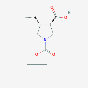 cis-1-Boc-4-ethylpyrrolidine-3-carboxylic Acid