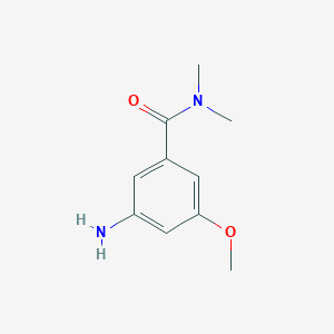 molecular formula C10H14N2O2 B1397830 3-氨基-5-甲氧基-N,N-二甲基苯甲酰胺 CAS No. 1050513-84-2