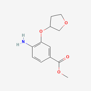molecular formula C12H15NO4 B1397831 4-氨基-3-(氧杂环丙烷-3-氧基)苯甲酸甲酯 CAS No. 917909-45-6