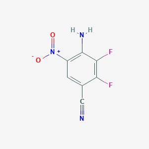 molecular formula C7H3F2N3O2 B1397832 4-Amino-2,3-difluoro-5-nitrobenzonitrile CAS No. 917980-12-2