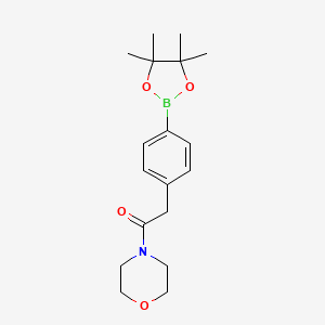 molecular formula C18H26BNO4 B1397837 1-Morpholino-2-(4-(4,4,5,5-tetramethyl-1,3,2-dioxaborolan-2-yl)phenyl)ethanone CAS No. 1092563-23-9