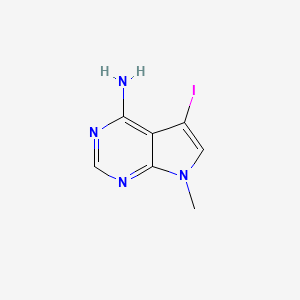 molecular formula C7H7IN4 B1397838 5-Iodo-7-methyl-7H-pyrrolo[2,3-d]pyrimidin-4-amine CAS No. 862729-13-3