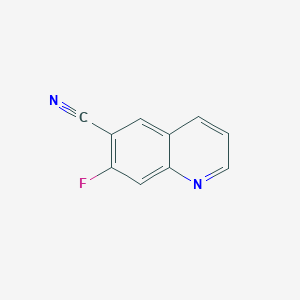 molecular formula C10H5FN2 B1397844 7-氟喹啉-6-腈 CAS No. 956901-17-0