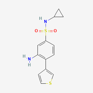 3-amino-N-cyclopropyl-4-(3-thienyl)benzenesulfonamide