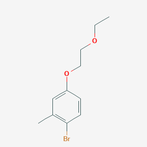 molecular formula C11H15BrO2 B13978472 1-Bromo-4-(2-ethoxyethoxy)-2-methylbenzene 