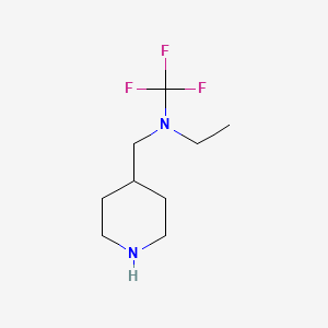 N-(piperidin-4-ylmethyl)-N-(trifluoromethyl)ethanamine