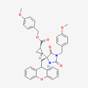 (4-methoxyphenyl)methyl (1S,2S)-2-[(4S)-1-[(4-methoxyphenyl)methyl]-2,5-dioxo-4-(9H-xanthen-9-ylmethyl)imidazolidin-4-yl]cyclopropane-1-carboxylate