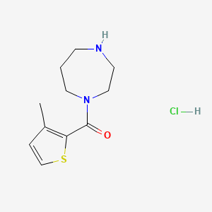 molecular formula C11H17ClN2OS B13978512 (1,4-Diazepan-1-yl)(3-methylthiophen-2-yl)methanone hydrochloride 