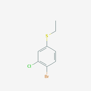 molecular formula C8H8BrClS B1397854 1-溴-2-氯-4-(乙硫基)苯 CAS No. 1005206-32-5