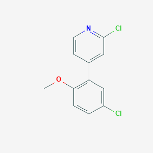 molecular formula C12H9Cl2NO B1397857 2-Chloro-4-(5-chloro-2-methoxyphenyl)pyridine CAS No. 1235407-28-9