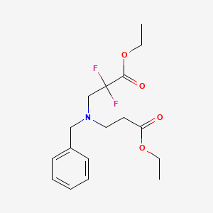 molecular formula C17H23F2NO4 B1397859 3-(苄基(3-乙氧基-3-氧代丙基)氨基)-2,2-二氟丙酸乙酯 CAS No. 851314-55-1