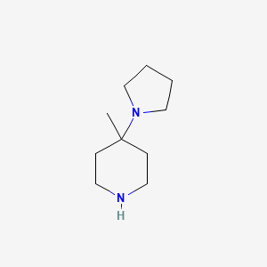 molecular formula C10H20N2 B1397864 4-甲基-4-(1-吡咯烷基)哌啶 CAS No. 1061683-29-1