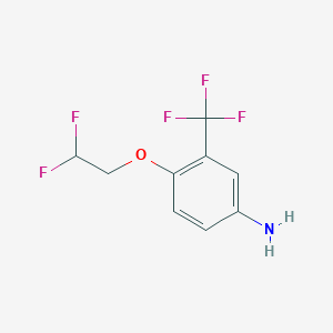 molecular formula C9H8F5NO B1397869 4-(2,2-二氟乙氧基)-3-(三氟甲基)苯胺 CAS No. 924909-23-9