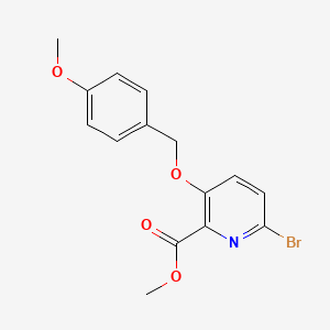 molecular formula C15H14BrNO4 B1397873 Methyl 6-bromo-3-(4-methoxybenzyloxy)picolinate CAS No. 1235142-74-1