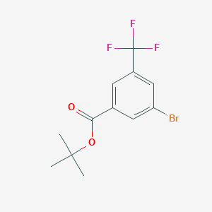 molecular formula C12H12BrF3O2 B1397874 叔丁基3-溴-5-(三氟甲基)苯甲酸酯 CAS No. 1237535-81-7