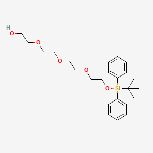 molecular formula C24H36O5Si B1397877 2,2-二甲基-3,3-二苯基-4,7,10,13-四氧杂-3-硅戊十五醇 CAS No. 198210-37-6